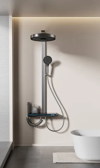 Modern Digital Shower System with Elegant Piano Key Design