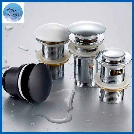 European Market Hot Sale Wash Basin Waste Brass Drainer with Screw Click Clack Drain 