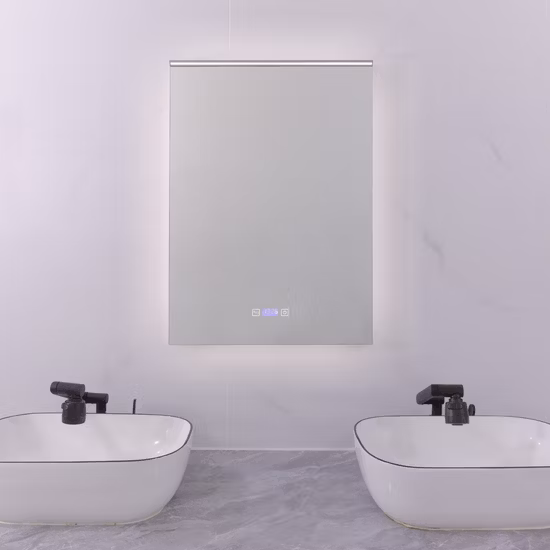 Manufacturer Smart Home Decoration Furniture Rectangle Wall Mounted Vanity Dressing Makeup LED Light Bathroom Mirror 