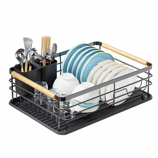 Latest Design Kitchen Modern Plate Dish Rack Drainer Dish Drying Rack Drainer 