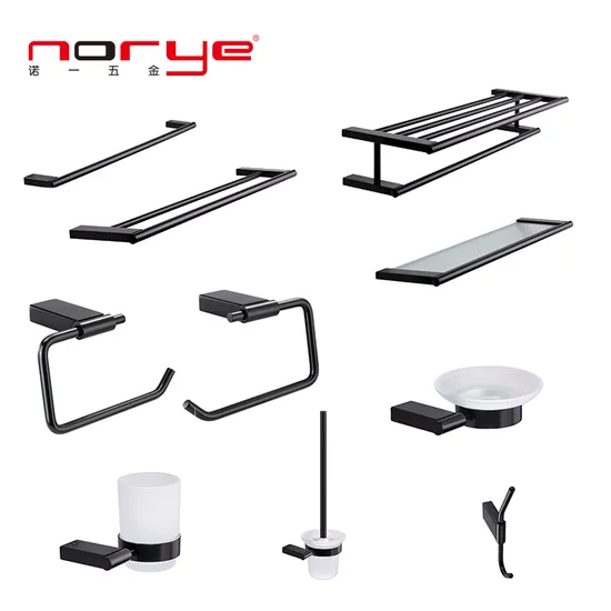 Wall Mounted Stainless Steel Bathroom Accessories Set Towel Bar Towel Holder Robe Hook Toilet Paper Holder 