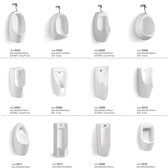 Bathroom Sanitary Ware Auto Flushing Sensor Urinal White One Piece Wc Ceramic Urinals 