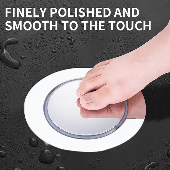 Ralo Intelligent Click up Floor Drain Round 15 X 15 Stainless Steel Chrome Drainer 