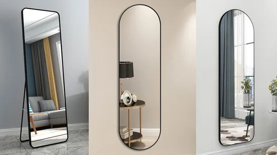 Hotel Decorative Aluminium Metal Frame Bathroom Furniture Wall Mirror 