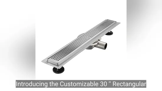 Durable 30′′ Rectangular Stainless Steel 304 Shower Drainer for Bathroom Accessories 
