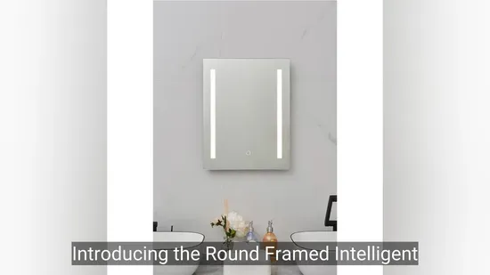 Sleek Illuminated Bathroom Mirror with Infrared Sensor Lighting 