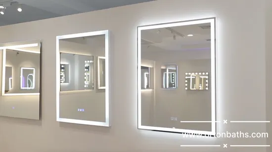 Ortonbath Frameless Rectangle Bathroom LED Mirror with Lights LED ...